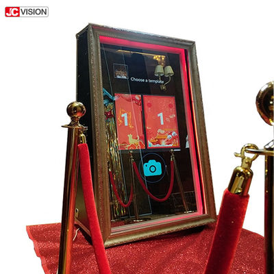 espelho da cabine da foto de 55inch 65inch, quiosque mágico portátil da cabine da foto do espelho do casamento