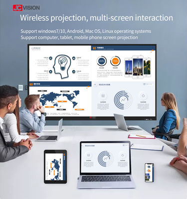 Sala de aula Whiteboard interativo de JCVISION 105 toque de Android 11 IR 20 Poitns da polegada
