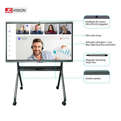 JCVISION placa esperta interativa educacional de 98 polegadas 20 pontos do toque do IR para a sala de aula