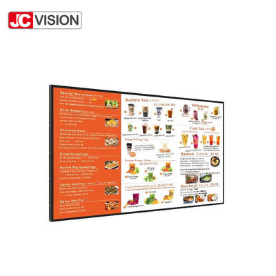 43 / quadro estreito LCD da moldura 55inch que anuncia placas do menu de Digitas da exposição para restaurantes