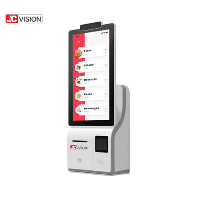 JCVISION Branco 15.6 polegadas Self-Service Checkout Kiosk Android 11.0 Máquina de POS de Desktop