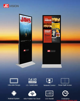 JCVISION 49 polegadas de padrão de personalização branca Digital Sigange Stand com câmera opcional