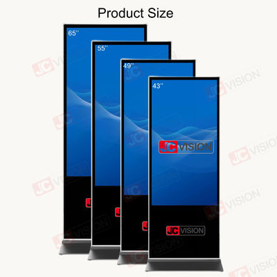 JCVISION 49 polegadas de padrão de personalização branca Digital Sigange Stand com câmera opcional