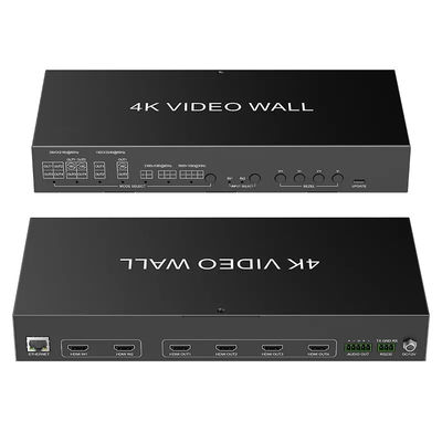 JCVISION 4K Video JCVISION HDMI2.0 Mural Matriz 2 em 4 com saída 2X2 saída de parede de vídeo saída de áudio L/R auto-adaptável