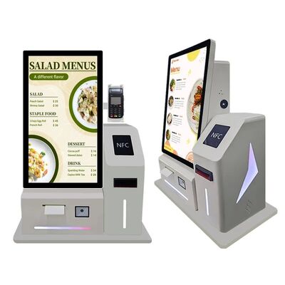 24 "LED Decoração Desktop Android Computador Touch Screen Quiosque de pagamento com cobrança de dinheiro