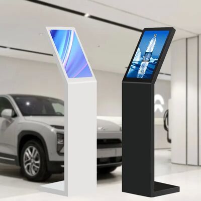 18.5 21,5 polegadas Self Service Digital Interactive Information Kiosk Tipo L Vertical Screen Touch Screen Kiosk Branco