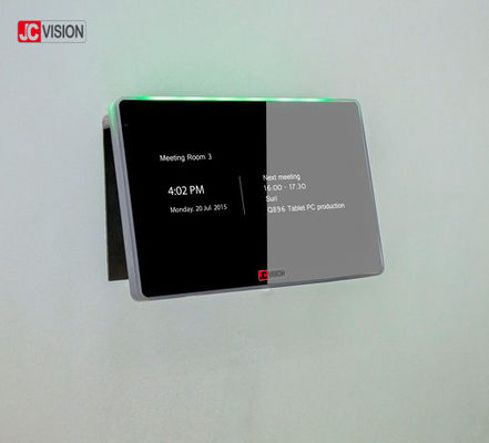 Exposição de registro da programação da sala de conferências de NFC RFID do ponto de entrada, tela do registro da sala de reunião do toque