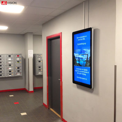 Digitas da polegada de JCVISION o Signage interno de 32 indica jogador fixado na parede da propaganda do LCD