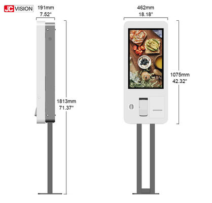 JCVISION 24 polegadas Quiosque de Pedido com Resolução Máxima 1920×1080 Full HD