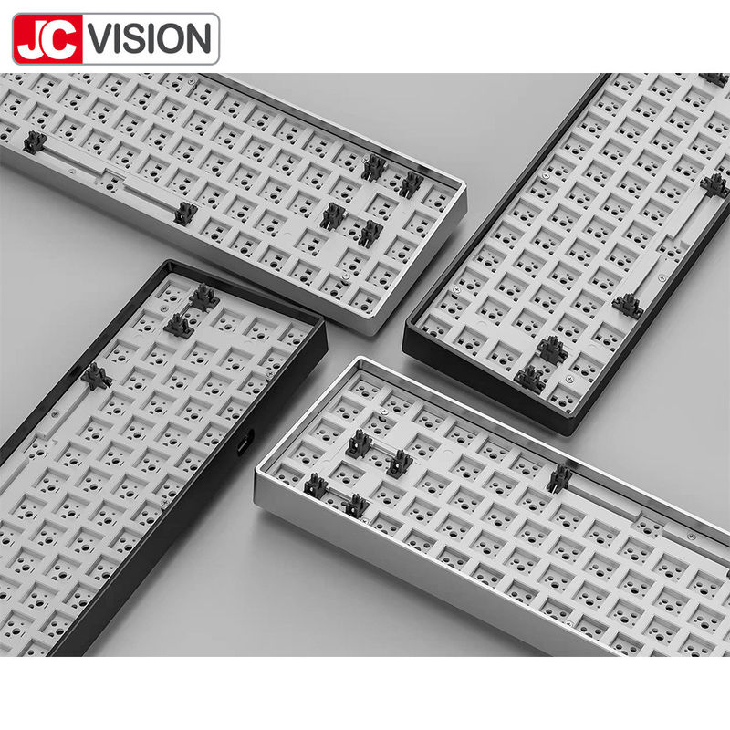 Diodo emissor de luz mecânico personalizado do RGB do jogo da caixa do teclado das chaves do alumínio 68 do estilo retroiluminado