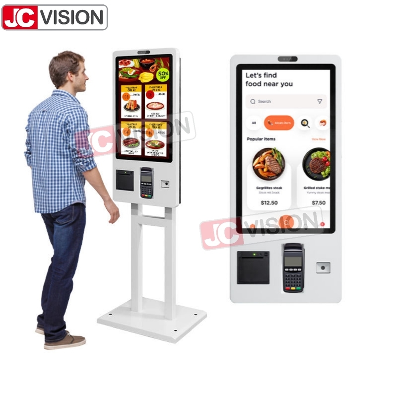 24 27 32 polegadas POS tela sensível ao toque máquina de auto-checkout terminal de pagamento McDonalds fast food quiosque de auto-encomenda para KFC / restaurantes