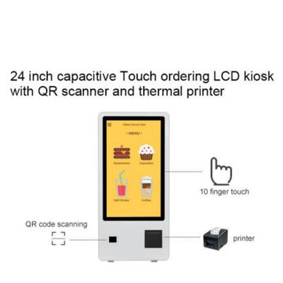 JCVISION Self Ordering Kiosks 24 polegadas Self Service Kiosk com menus em chinês/inglês e manual em inglês