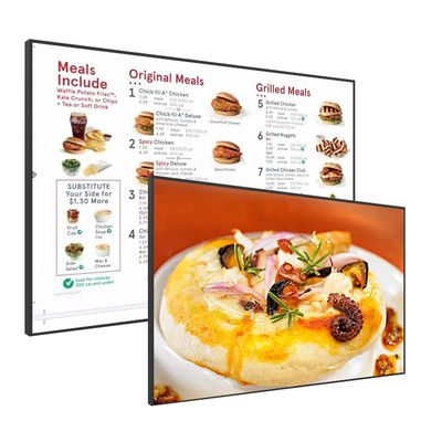 TFT Signage interno de 43 Digitas da polegada indica a placa do menu do restaurante
