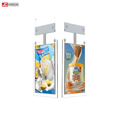 Assoalho duplo da tela que está o quiosque transparente do Signage de Digitas do painel LCD