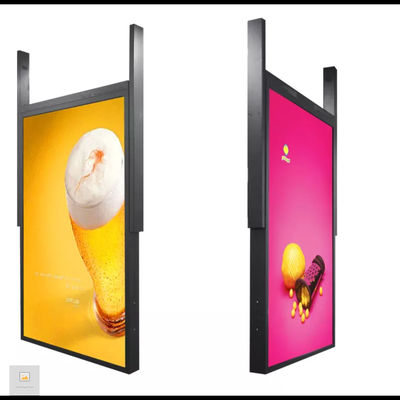 Signage de Digitas da janela 49inch que pendura a exposição de anúncio lateral dobro
